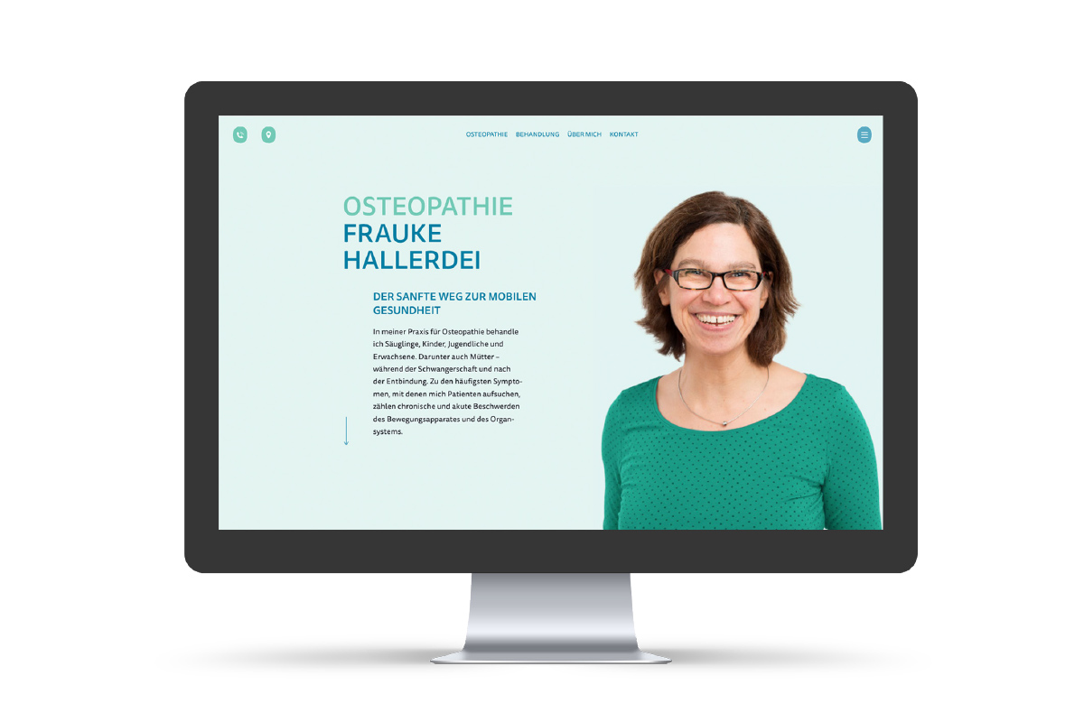 Website Osteopathie Frauke Hallerdei