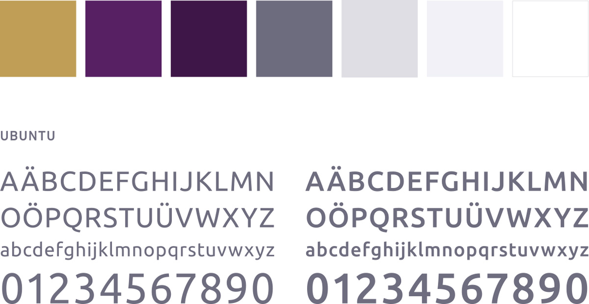 Farben, Typografie